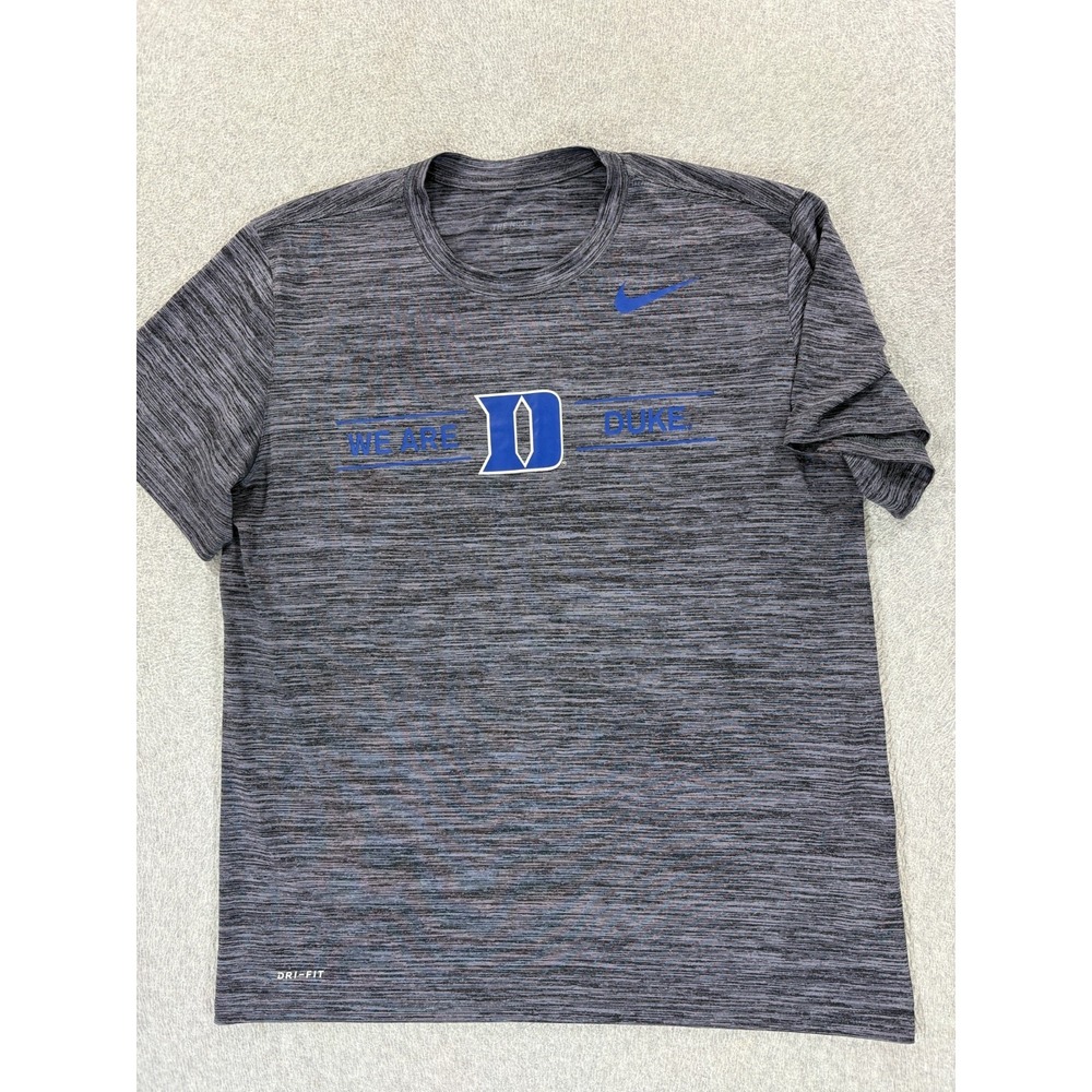 Duke Blue Devils Nike Screened Logo Campus S/S Crew Shirt (Men's Large) Gray
